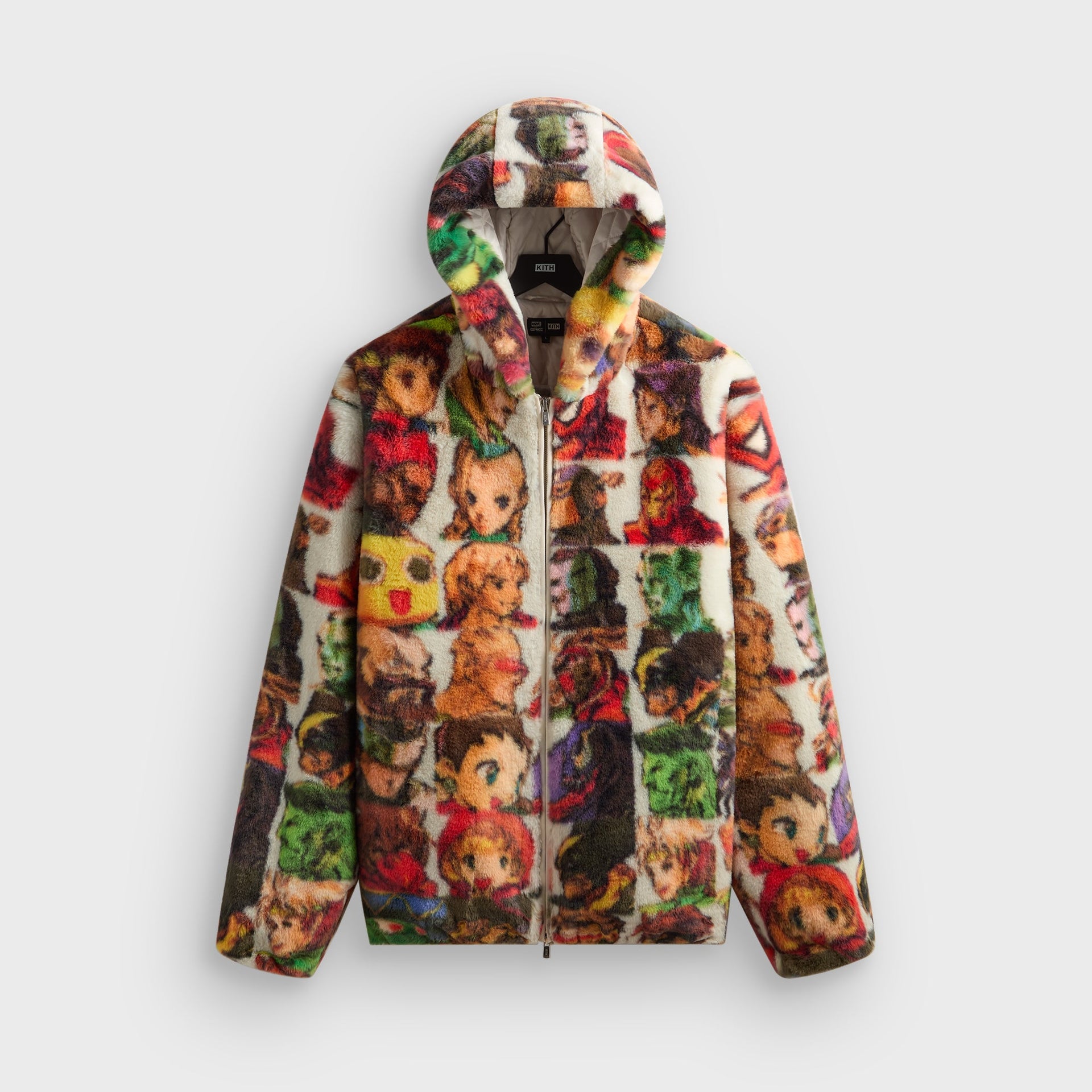 Marvel vs. Capcom | Kith Fighter Vintage Faux Fur Jaysen Hoodie - Sandrift