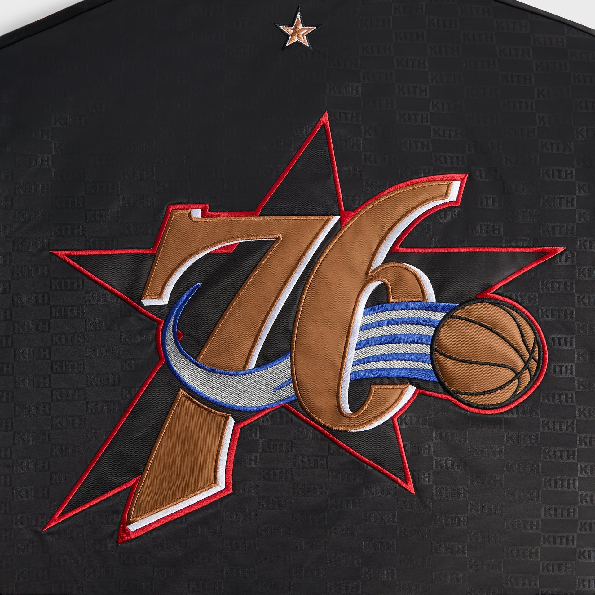 Kith for NBA All-Star Philadelphia 76ers Bomber Jacket - Black