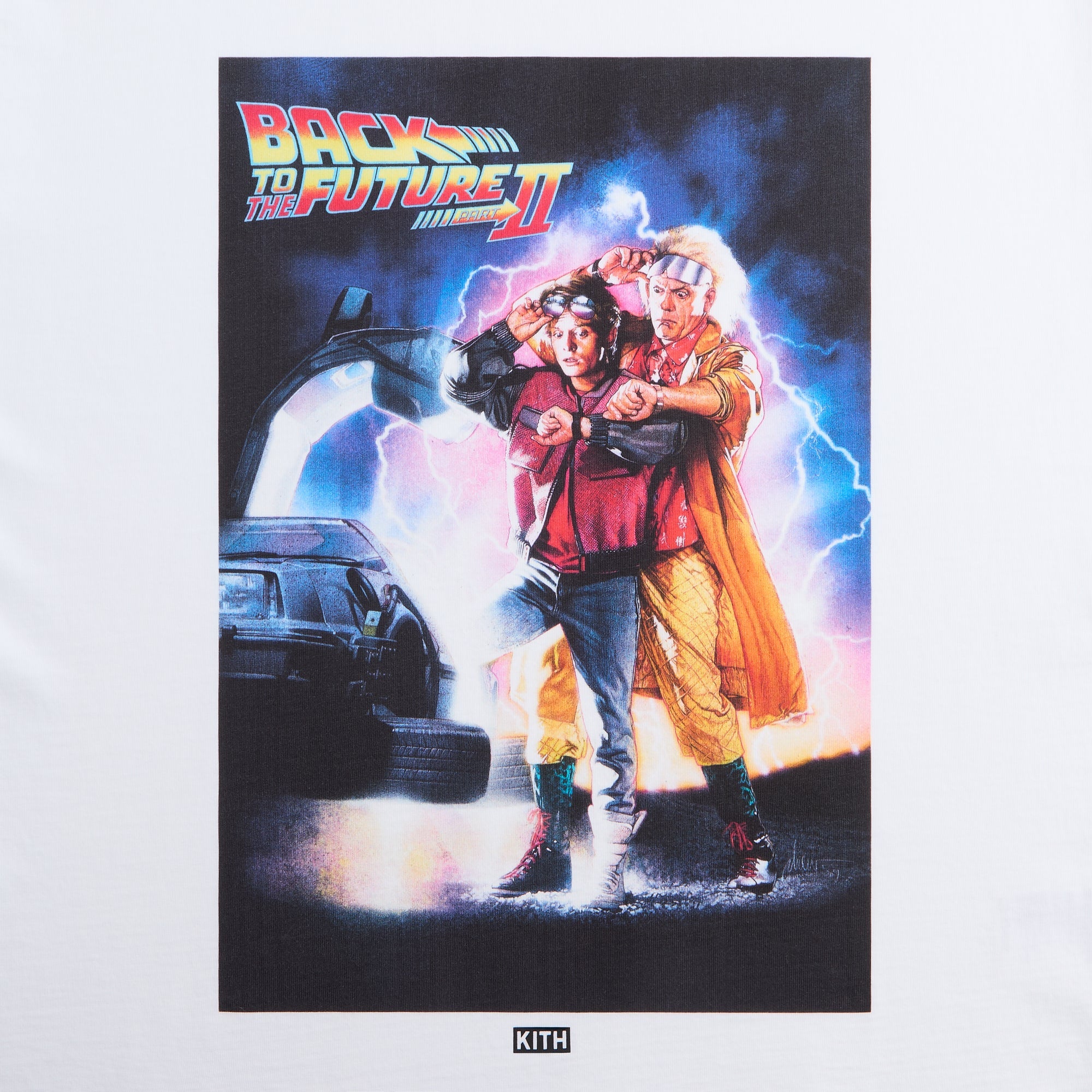 Kith for Back to the Future II Movie Poster Vintage Tee - White