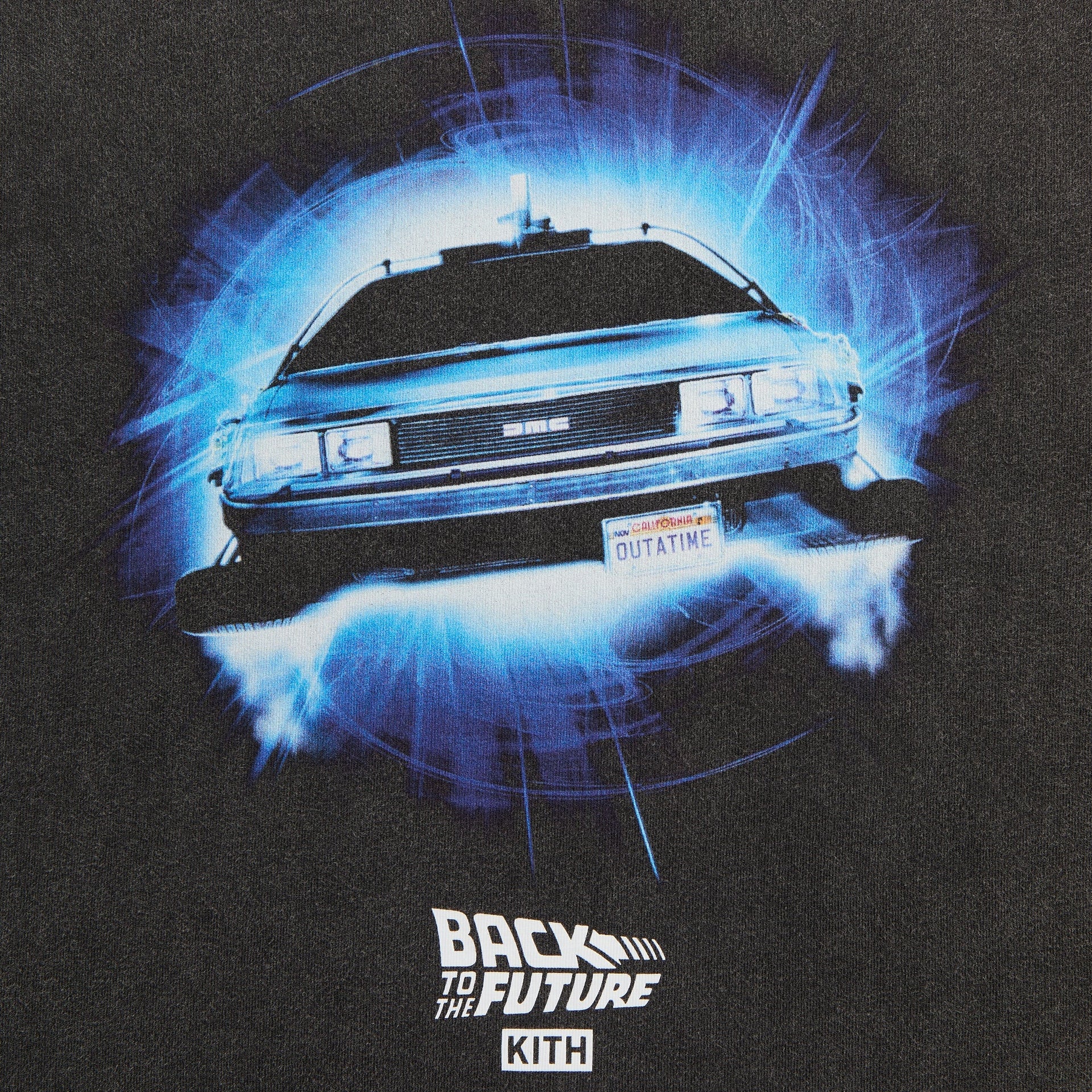 Kith for Back to the Future DeLorean Front Back Vintage Tee - Black - PH