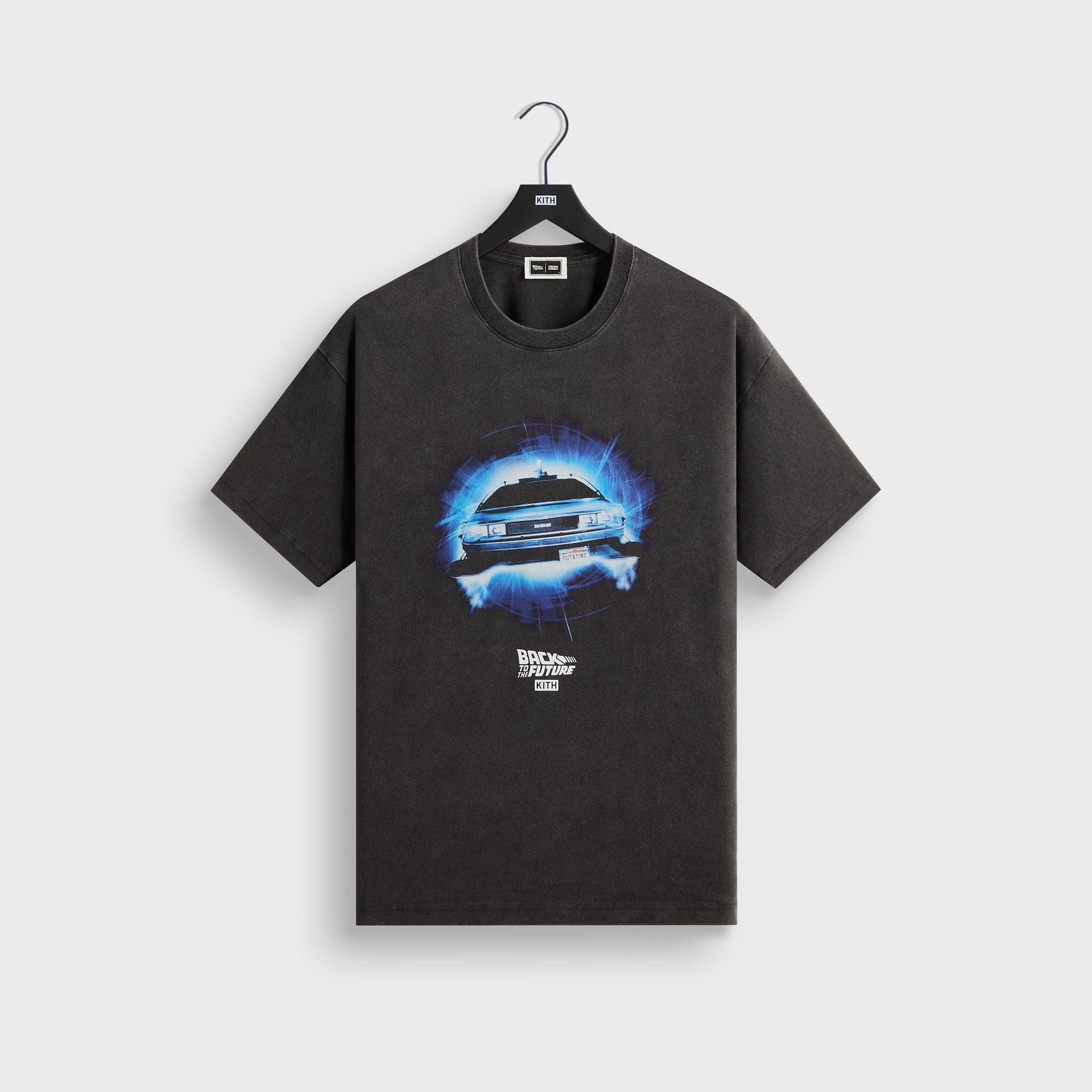 Kith for Back to the Future DeLorean Front Back Vintage Tee - Black - PH