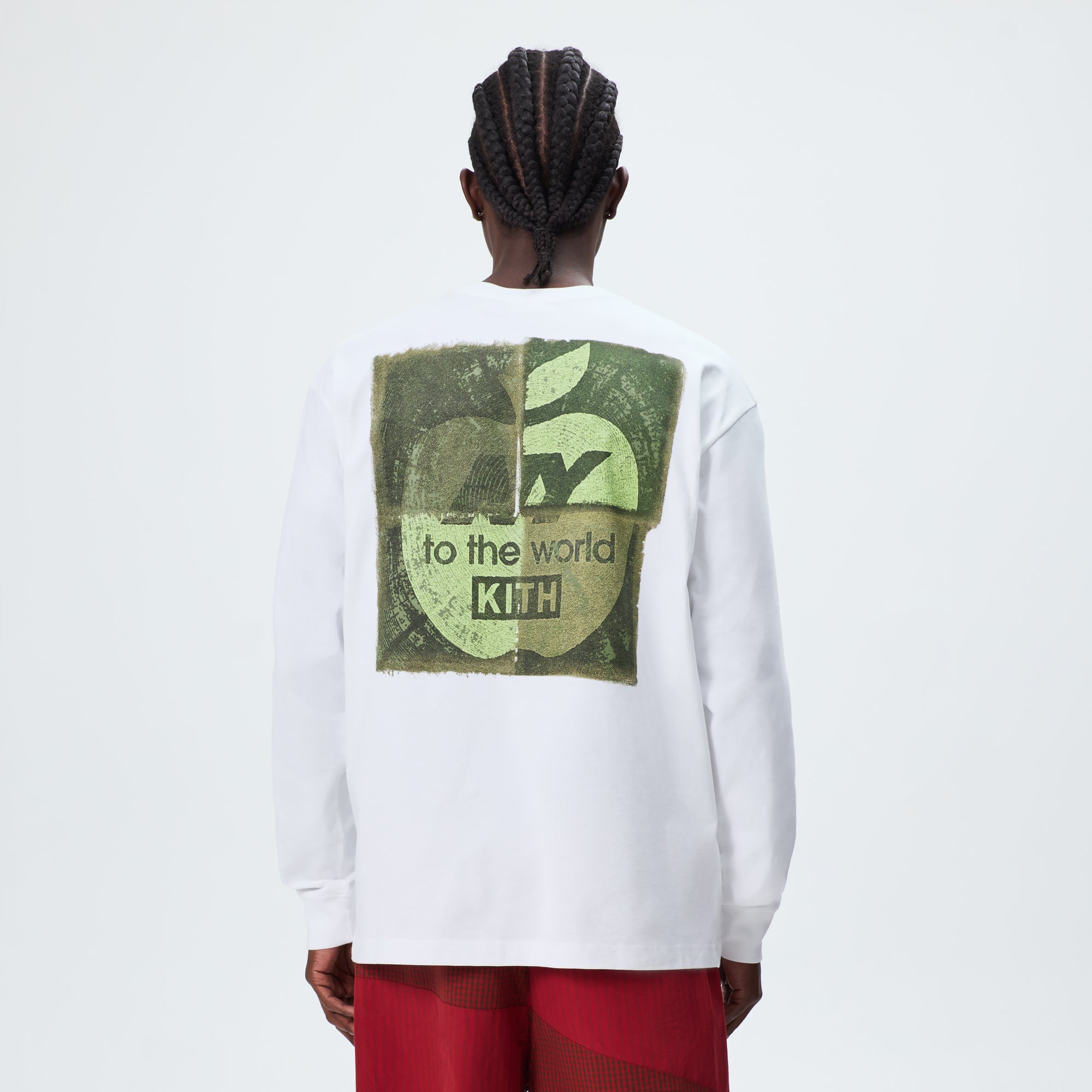 トップス KITH NEW BALANCE NY WOODBLOCK L/S TEE Kith & New Balance NY Woodblock Long Sleeve Pocket Tee - White