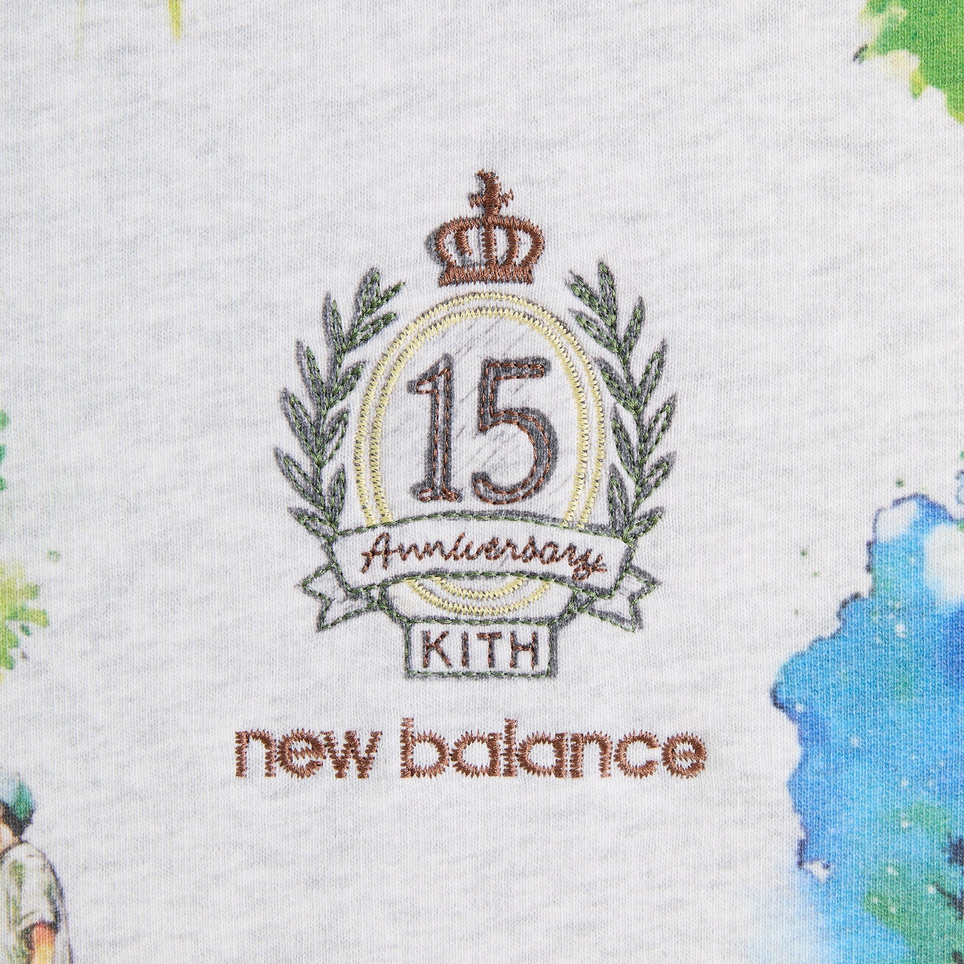 Kith & New Balance Watercolor Nelson Hoodie - Light Heather Grey - PH