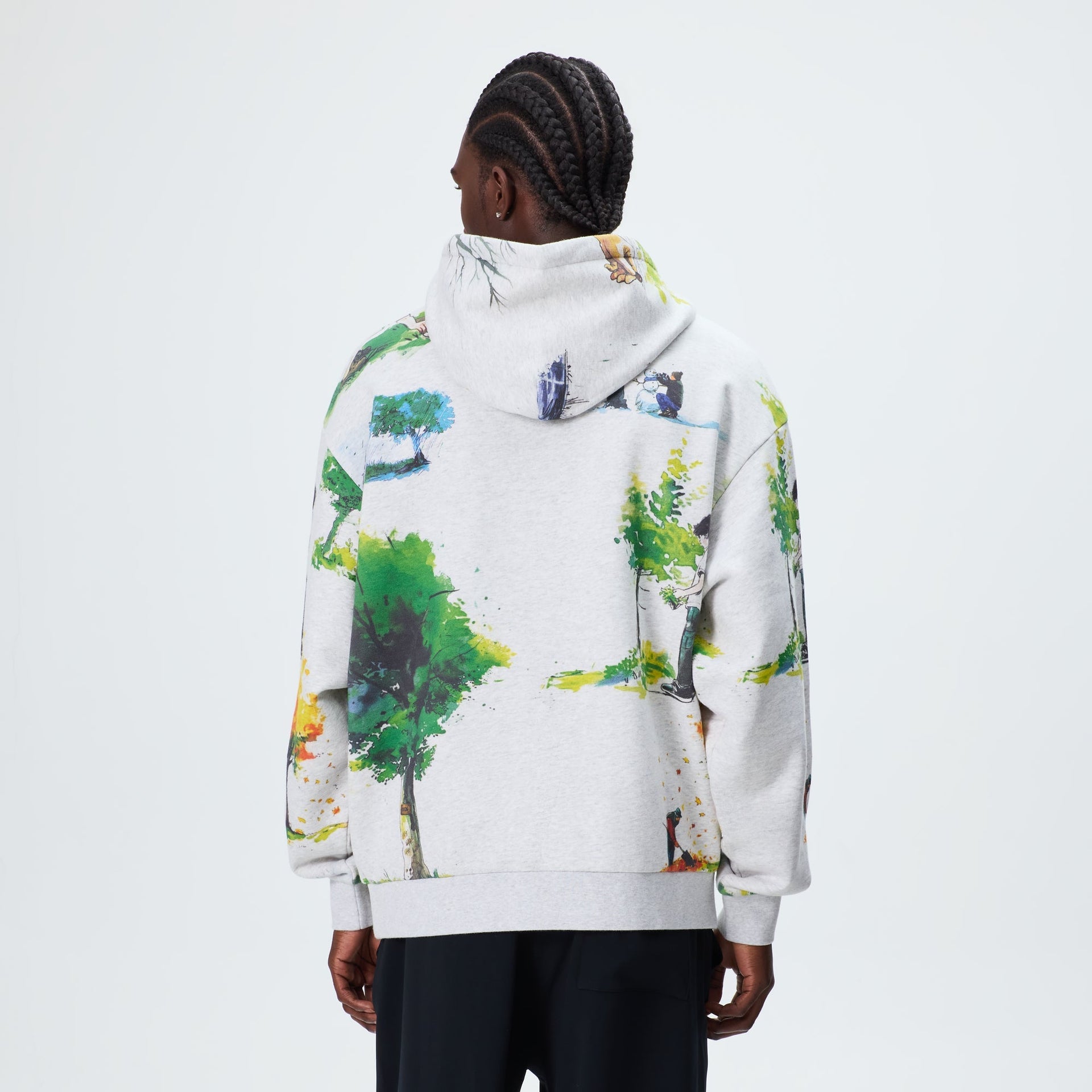 Kith & New Balance Watercolor Nelson Hoodie - Light Heather Grey - PH