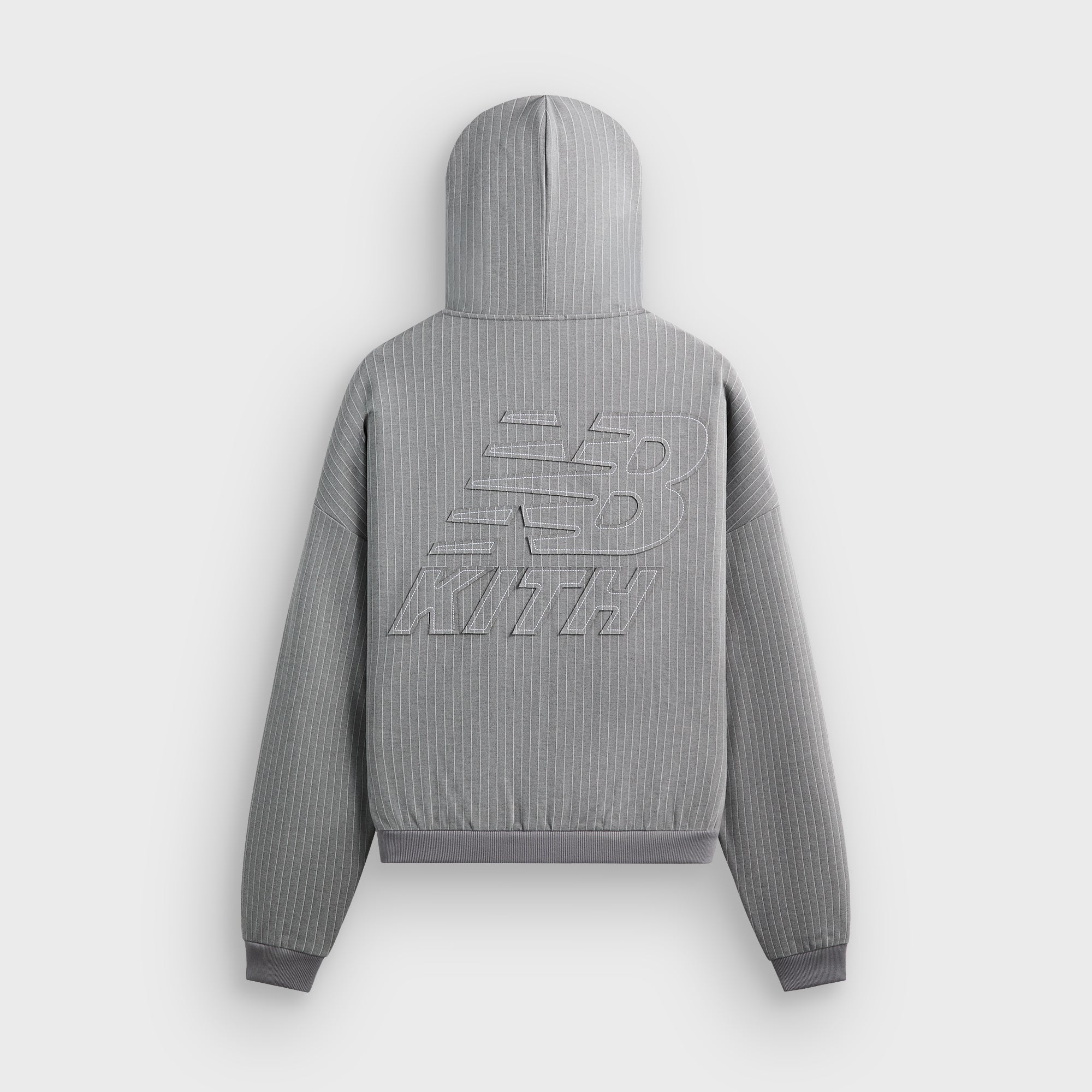 Kith & New Balance Pinstripe Braxton Zip Hoodie - Smoke