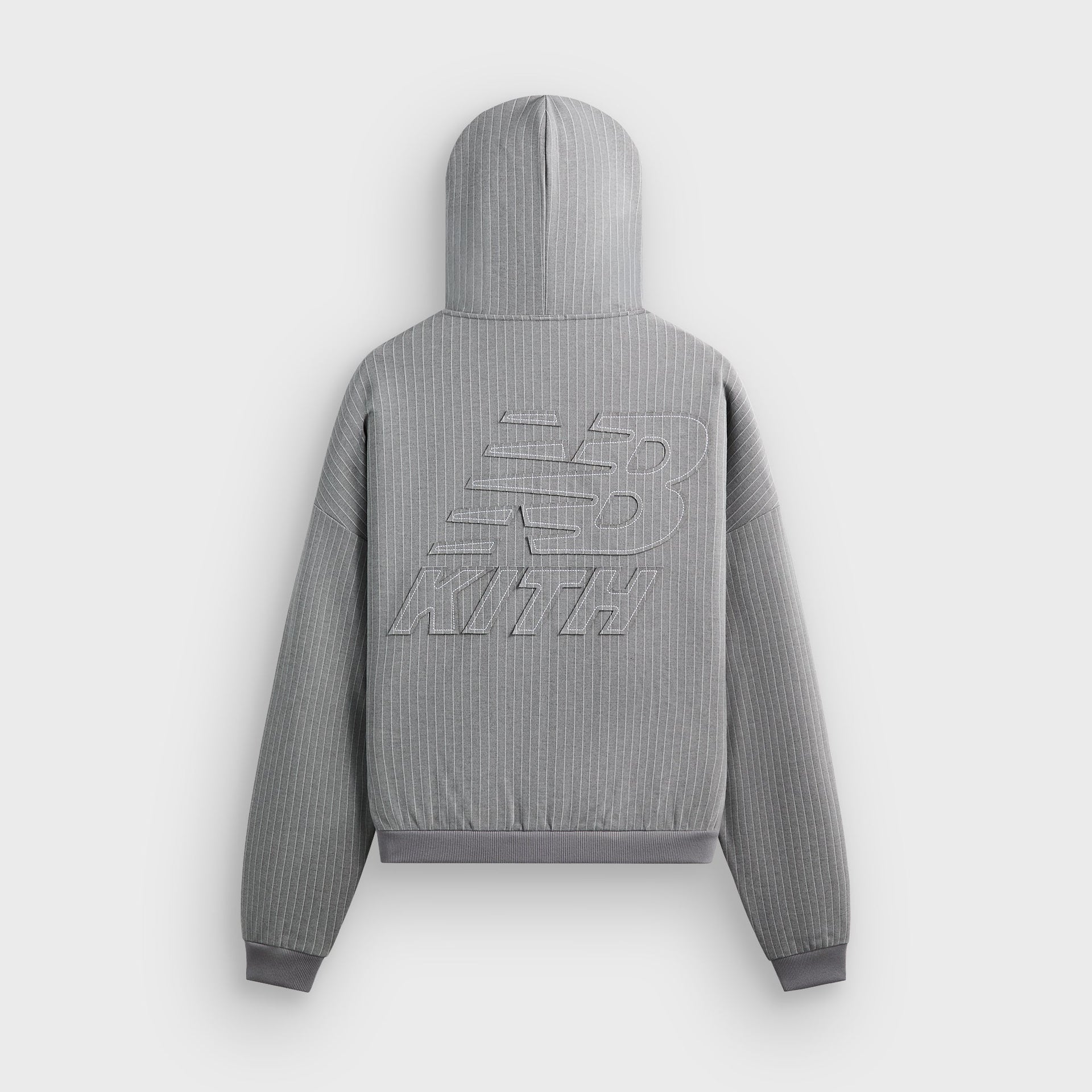 Kith & New Balance Pinstripe Braxton Zip Hoodie - Smoke