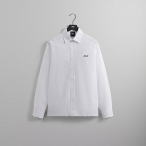 Cotton Button Front Shirt - Lumiere Plaid Metallic