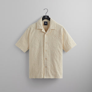 KITH Thompson Camp Collar shirt Mサイズ 紺-