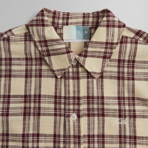 Kith L/S Boxy Collared Overshirt - Magma