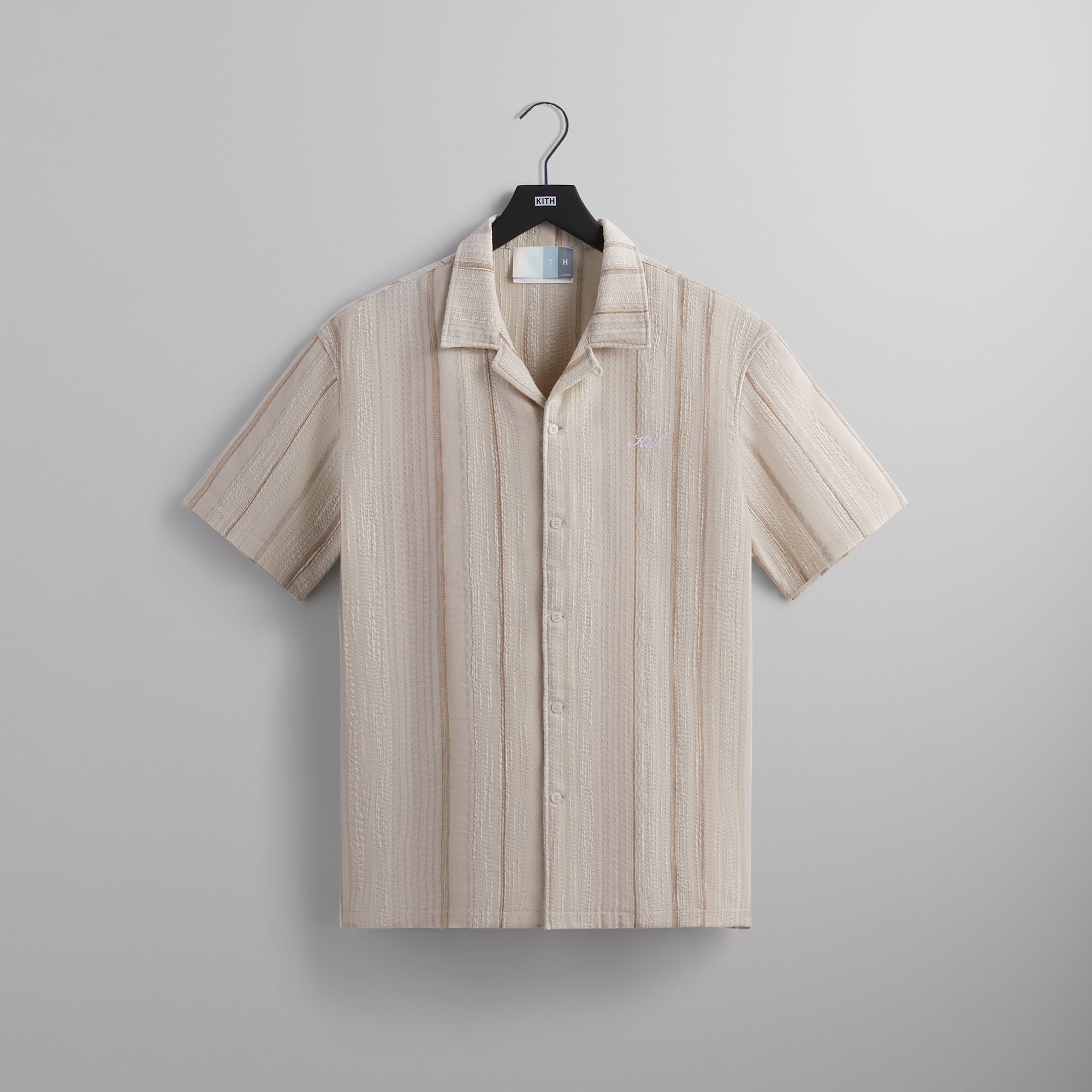 Kith Multi Stitch Thompson Camp Collar Shirt - Sandrift