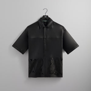 UrlfreezeShops Leather Reade Shirt - Black