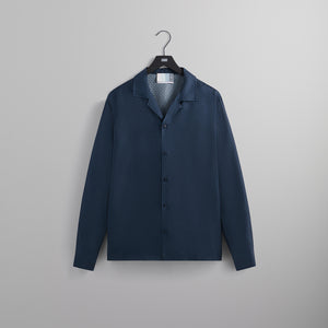 Erlebniswelt-fliegenfischenShops Monogram Silk L/S Thompson Camp Collar Shirt - Nocturnal