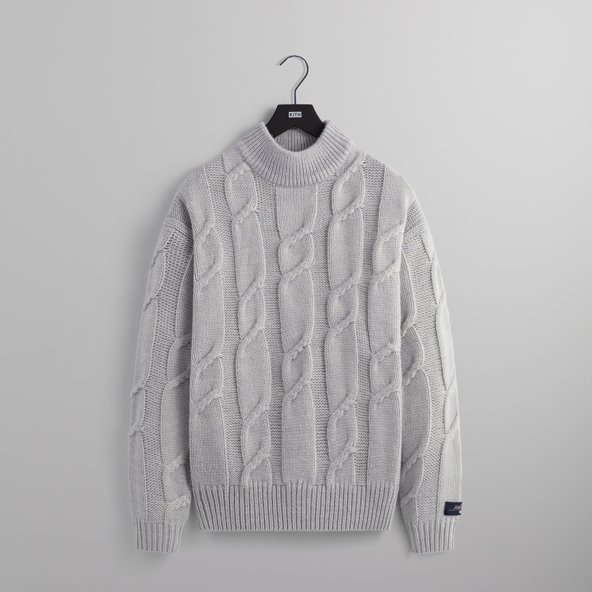 Kith Davidson Mock Neck - Light Heather Grey