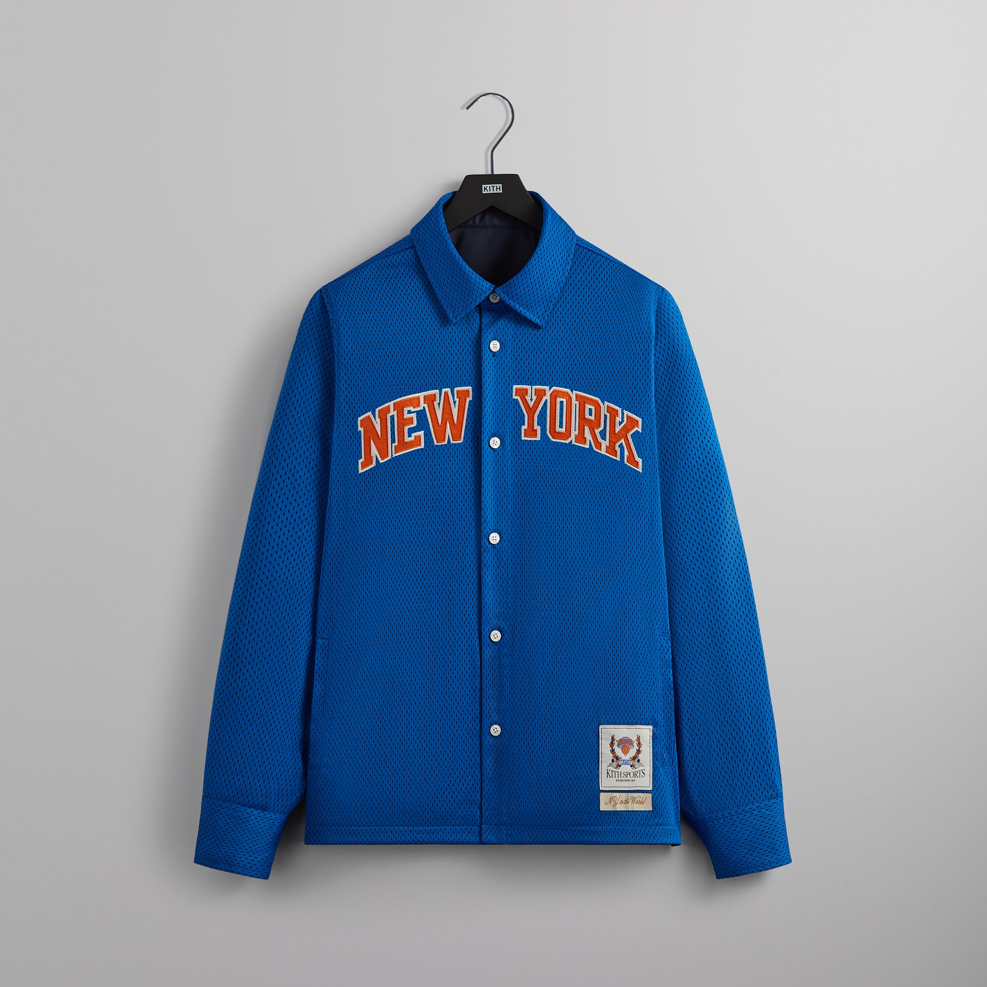 Kith New York Knicks Wool Coaches Jacket BlackKith New York Knicks