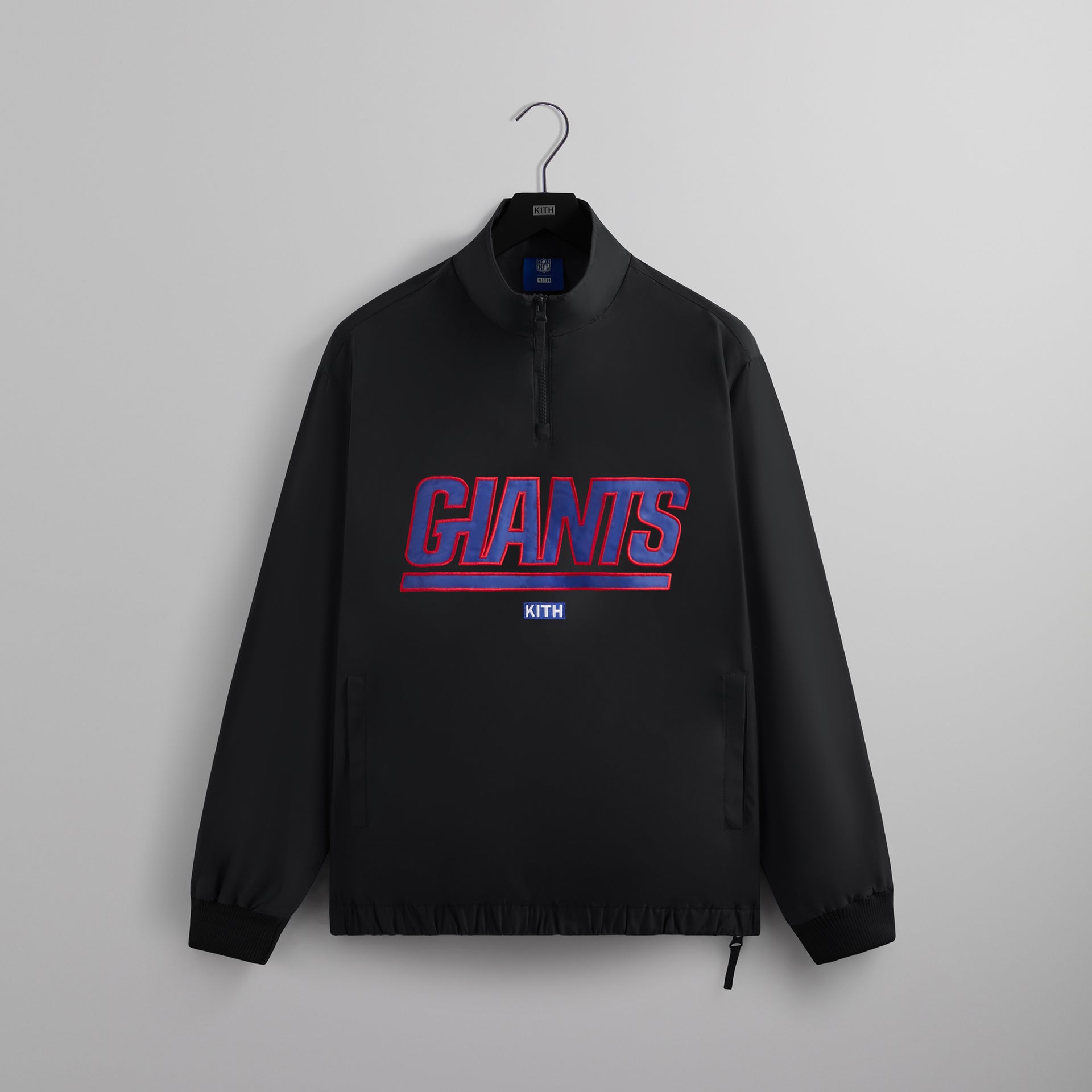 UrlfreezeShops for the NFL: Giants Nylon Quarter Zip Mock Neck - Black