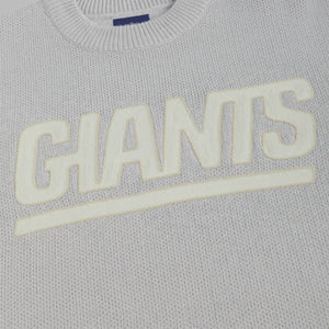 Erlebniswelt-fliegenfischenShops for the NFL: Giants Chunky Cotton Sweater Core - Light Heather Grey