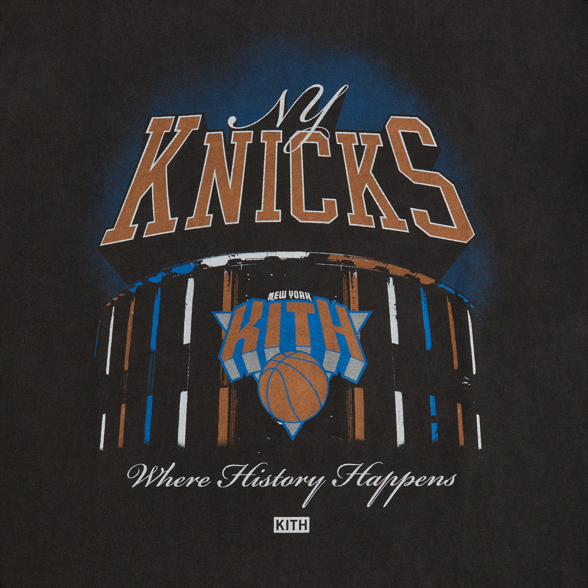 ☆ KITH x New York Knicks MSG vintage tee コラボTシャツ ☆ Kith for the New York Knicks MSG Vintage Tee - Black
