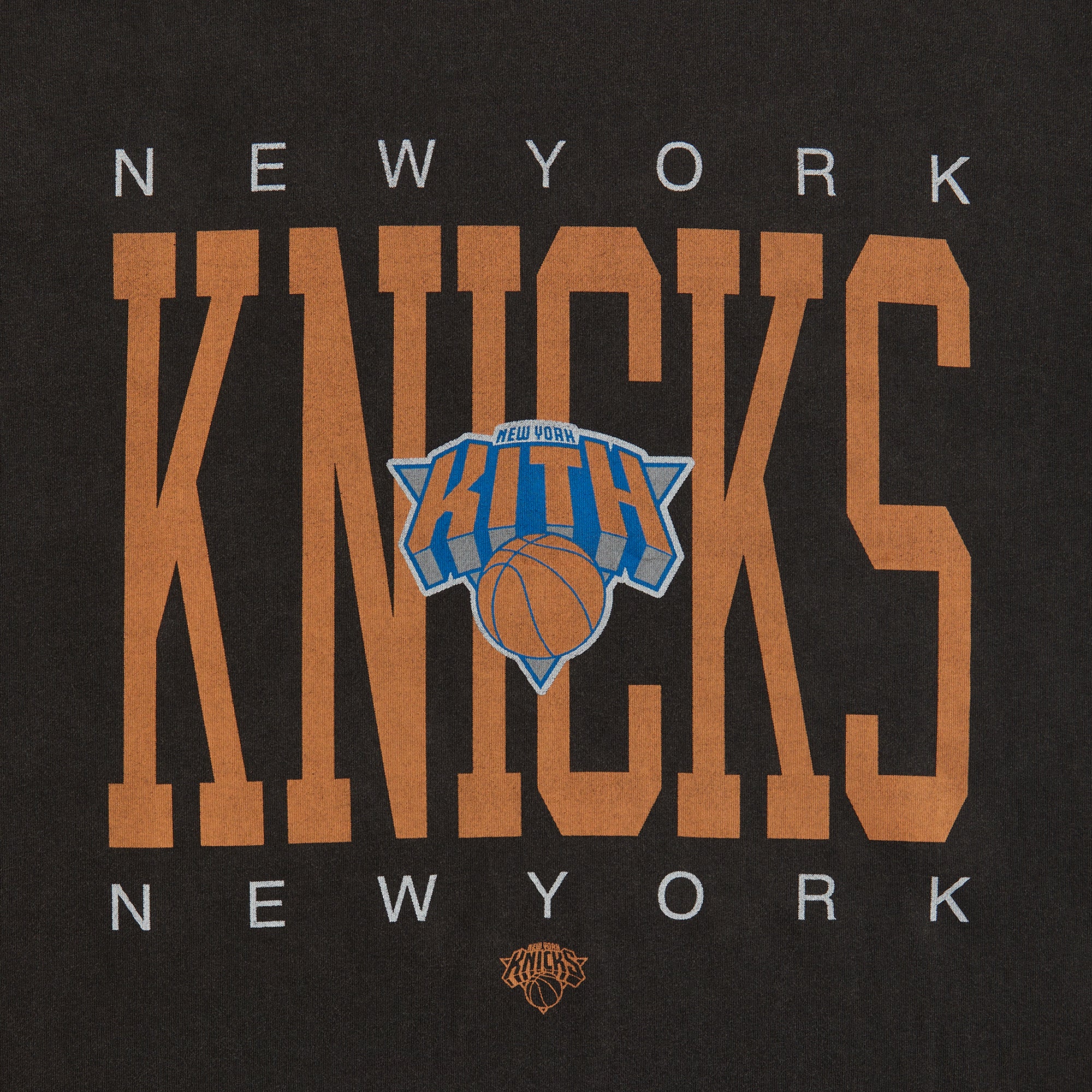 ☆ KITH x New York Knicks Home Court コラボTシャツ ☆ Kith for the New York Knicks Home Court Vintage Tee - Black
