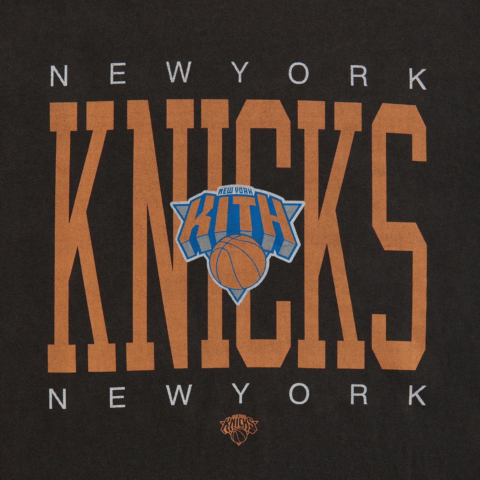 Kith for the New York Knicks Home Court Vintage Tee - Black