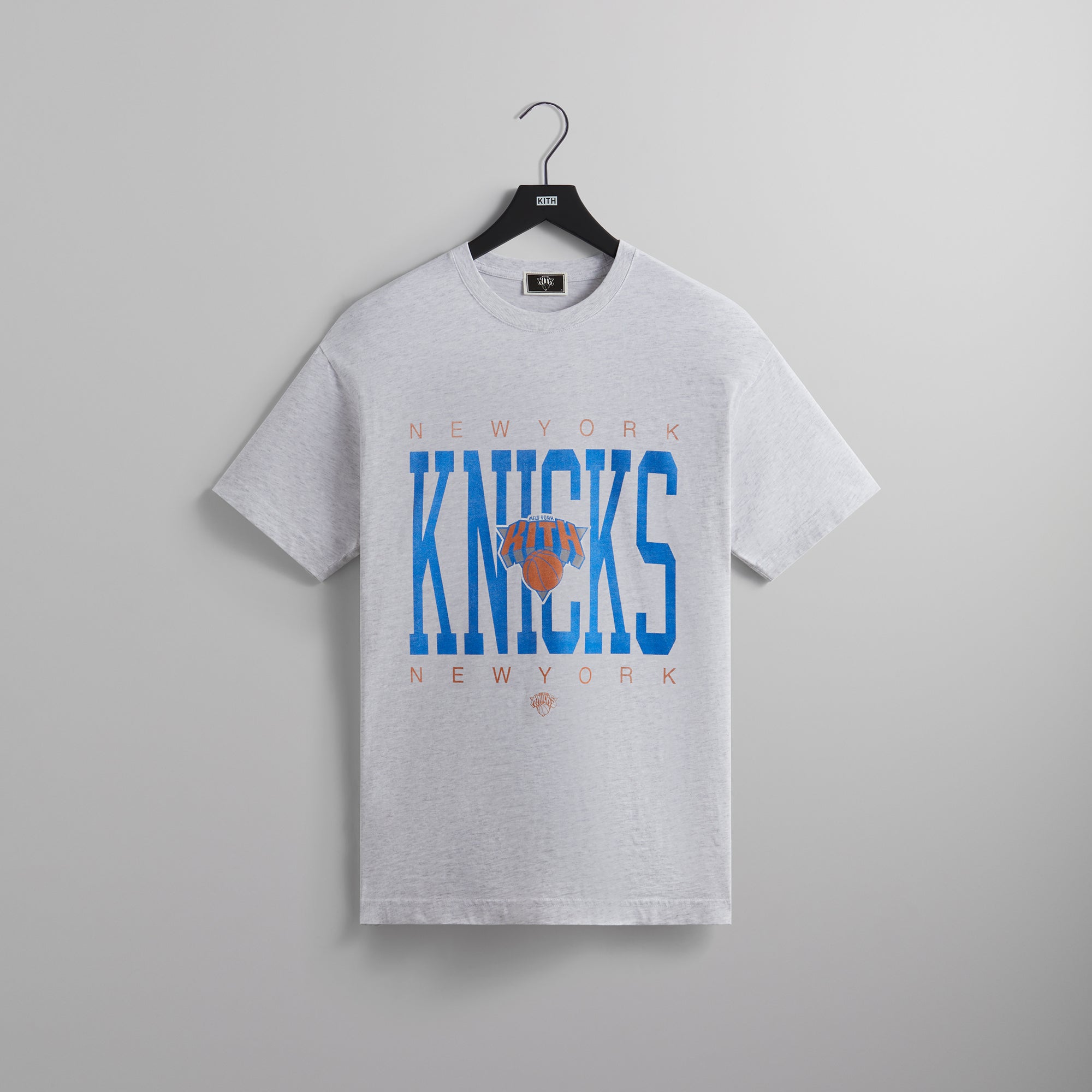 Kith for the New York Knicks Home Court Vintage Tee - Light Heather Gr