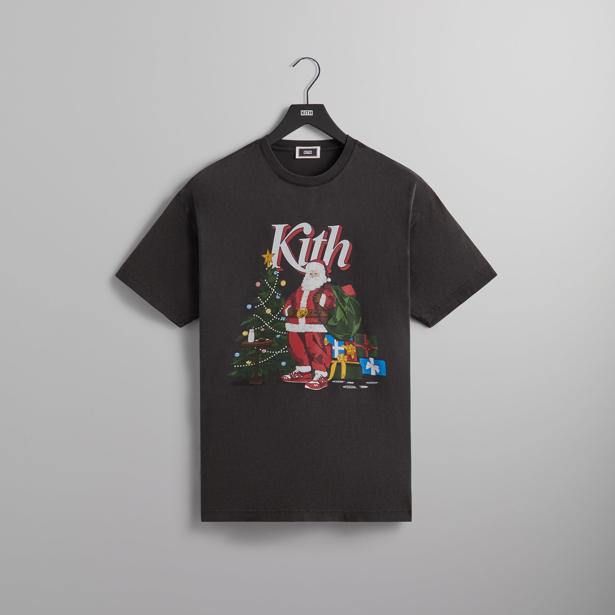 Kithmas Santa Vintage Tee - Black