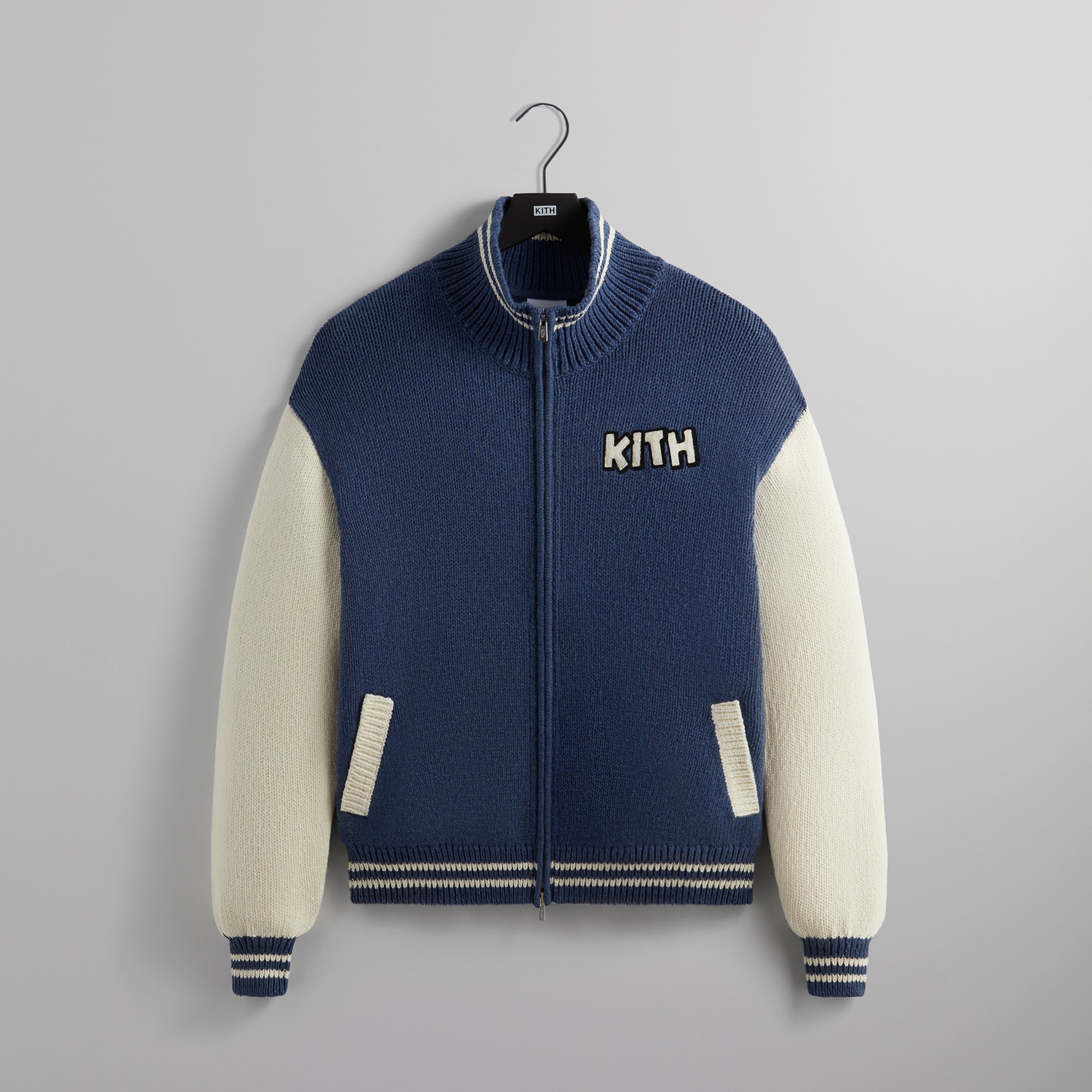 Disney | Kith for Mickey & Friends Wyona Full Zip Sweater - Heather Indigo