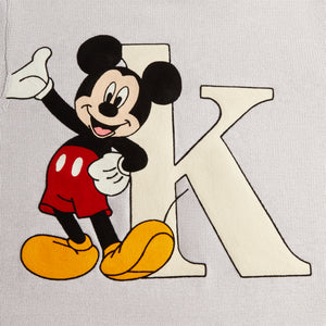 Disney | Kith for Mickey & Friends Mickey K Crewneck Sweater - Light Heather Grey