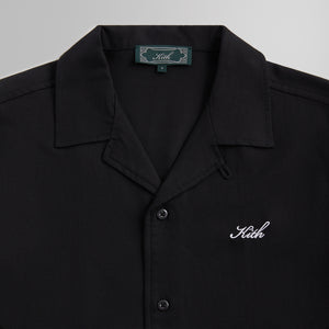 UrlfreezeShops Silk Cotton Thompson Camp Collar storage Shirt - Black