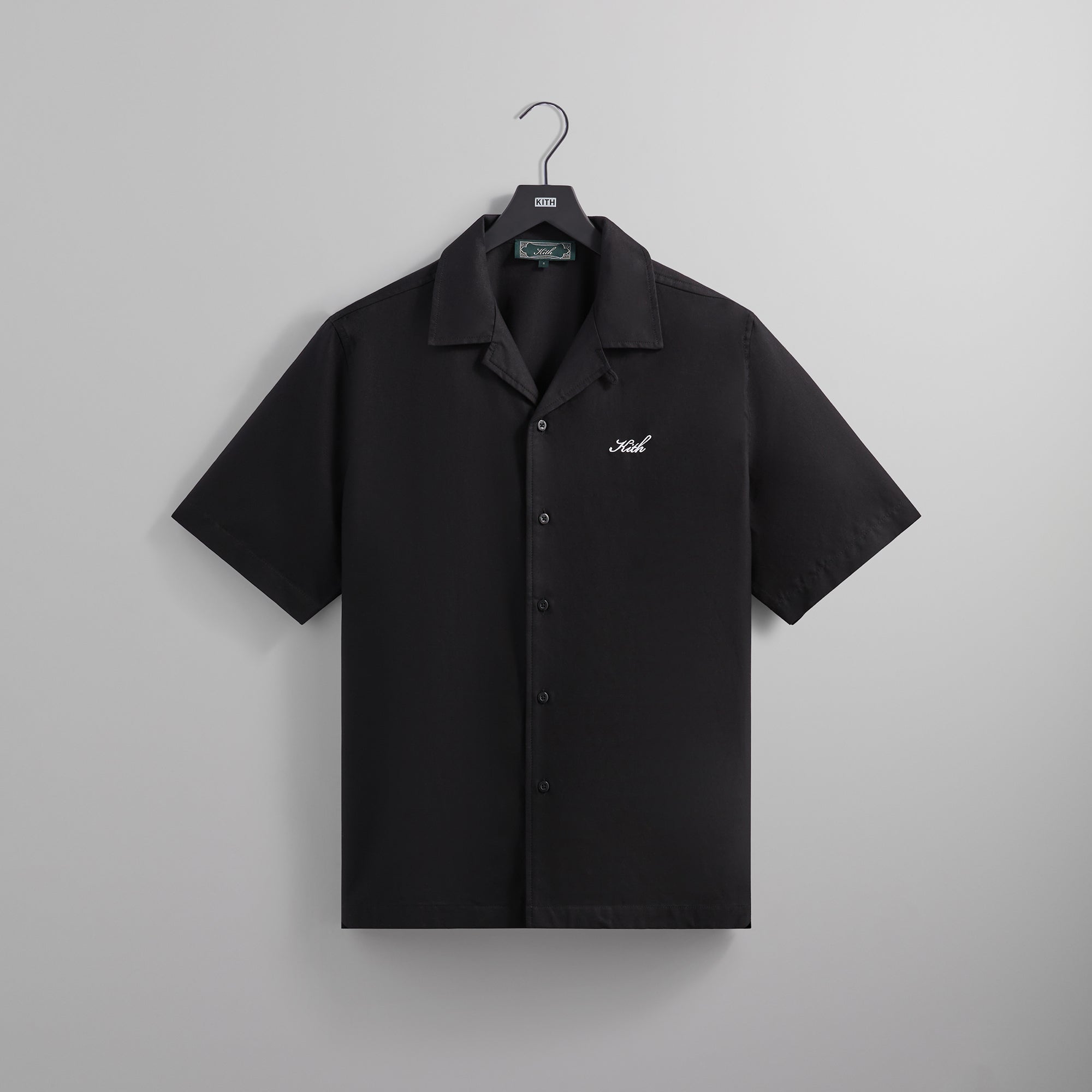 Kith Silk Cotton Thompson Camp Collar Shirt - Black