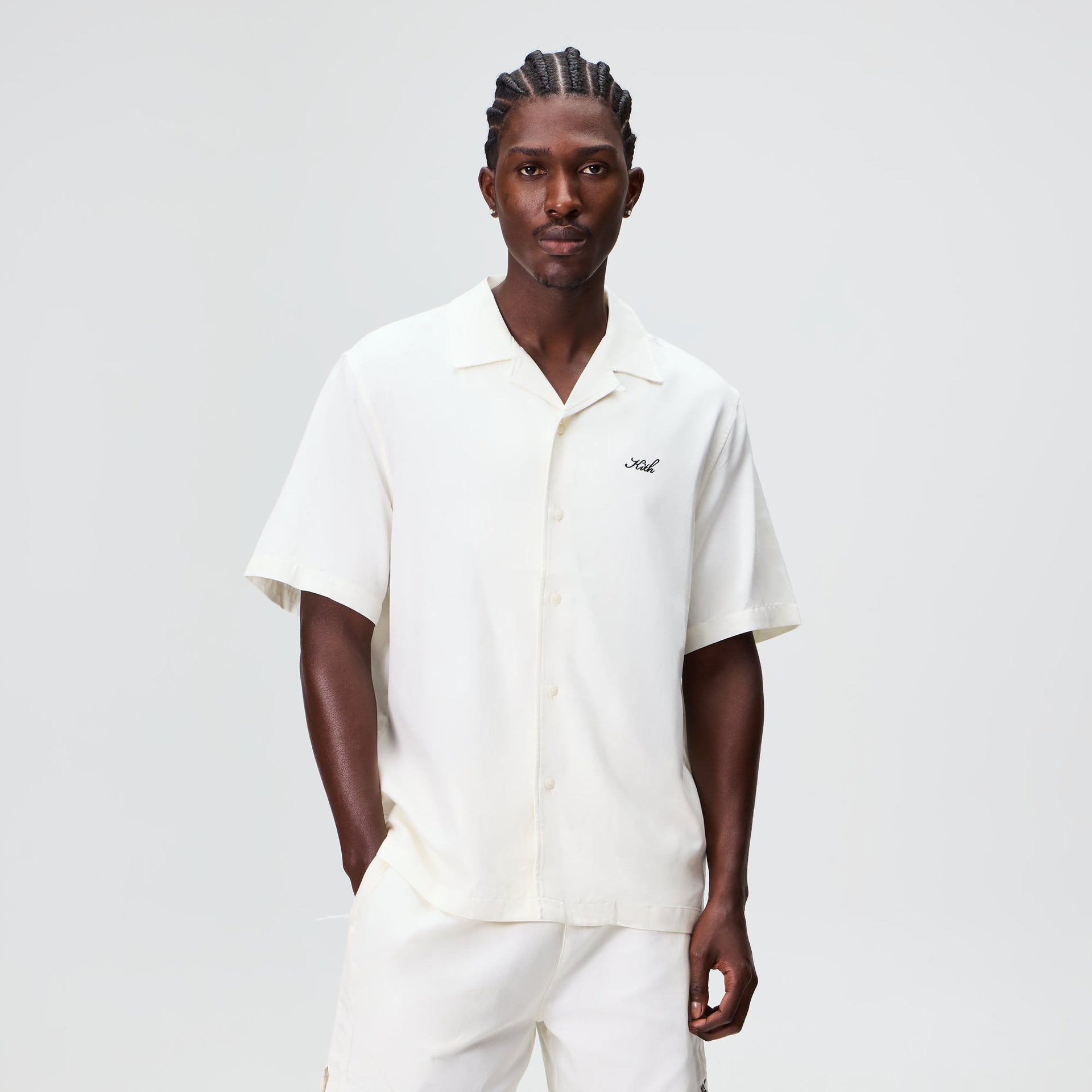 Kith Silk Cotton Thompson Camp Collar Shirt - Sandrift