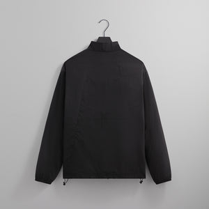 UrlfreezeShops Wrinkle Nylon Windsor Panelled Track Jacket Shirts - Black