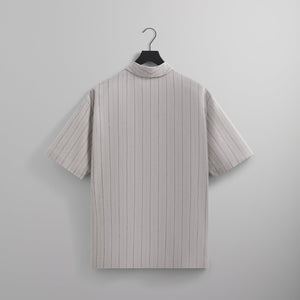 Kith Striped Twill Thompson Crossover Shirt - Light Heather Grey PH