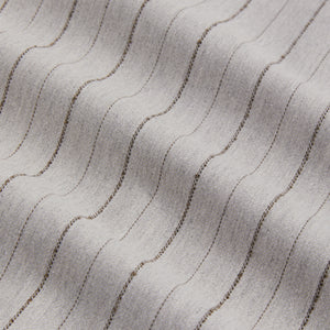 Kith Striped Twill Thompson Crossover Shirt - Light Heather Grey