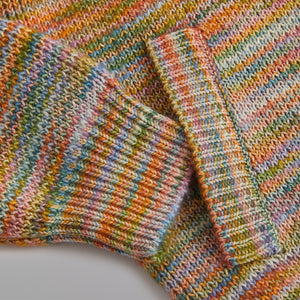 UrlfreezeShops Space Dye Wyona Full Zip candy-stripe Sweater - Multi