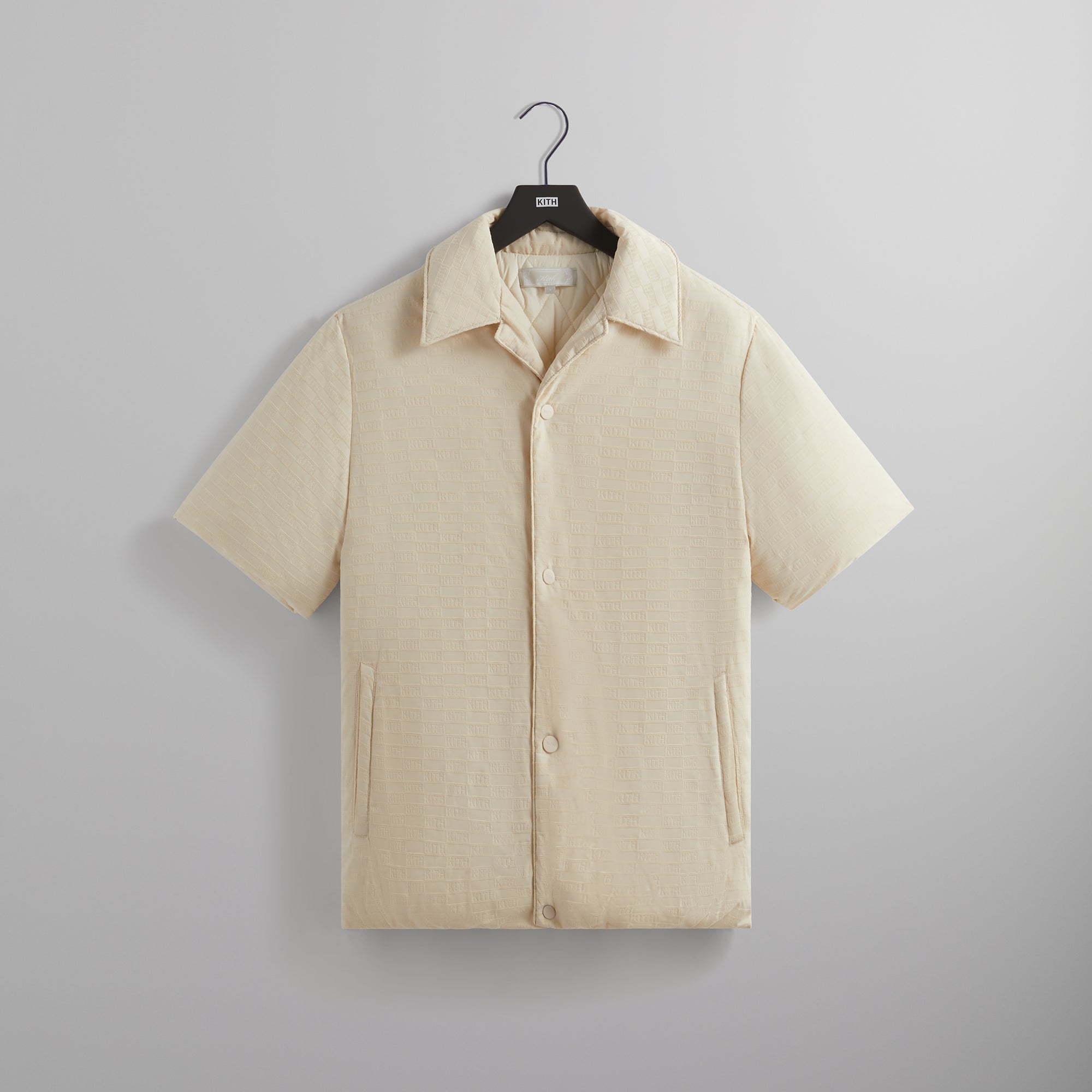 Kith Flocked Monogram Puffed Devon Shirt - Veil