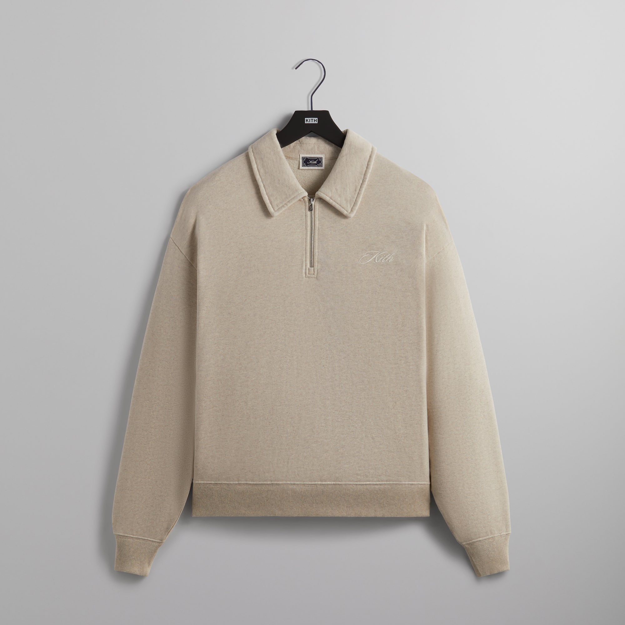 Kith Nelson Quarter Zip Rugby - Sandy Heather PH
