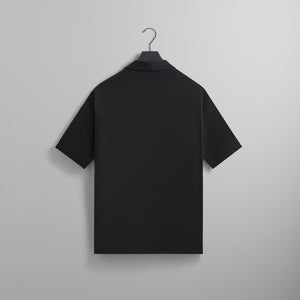 UrlfreezeShops Silk Cotton Thompson Crossover Shirt - Black
