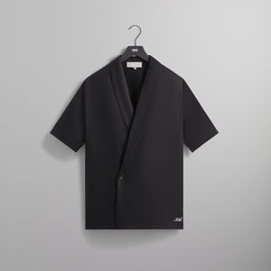 UrlfreezeShops Silk Cotton Thompson Crossover Shirt - Black