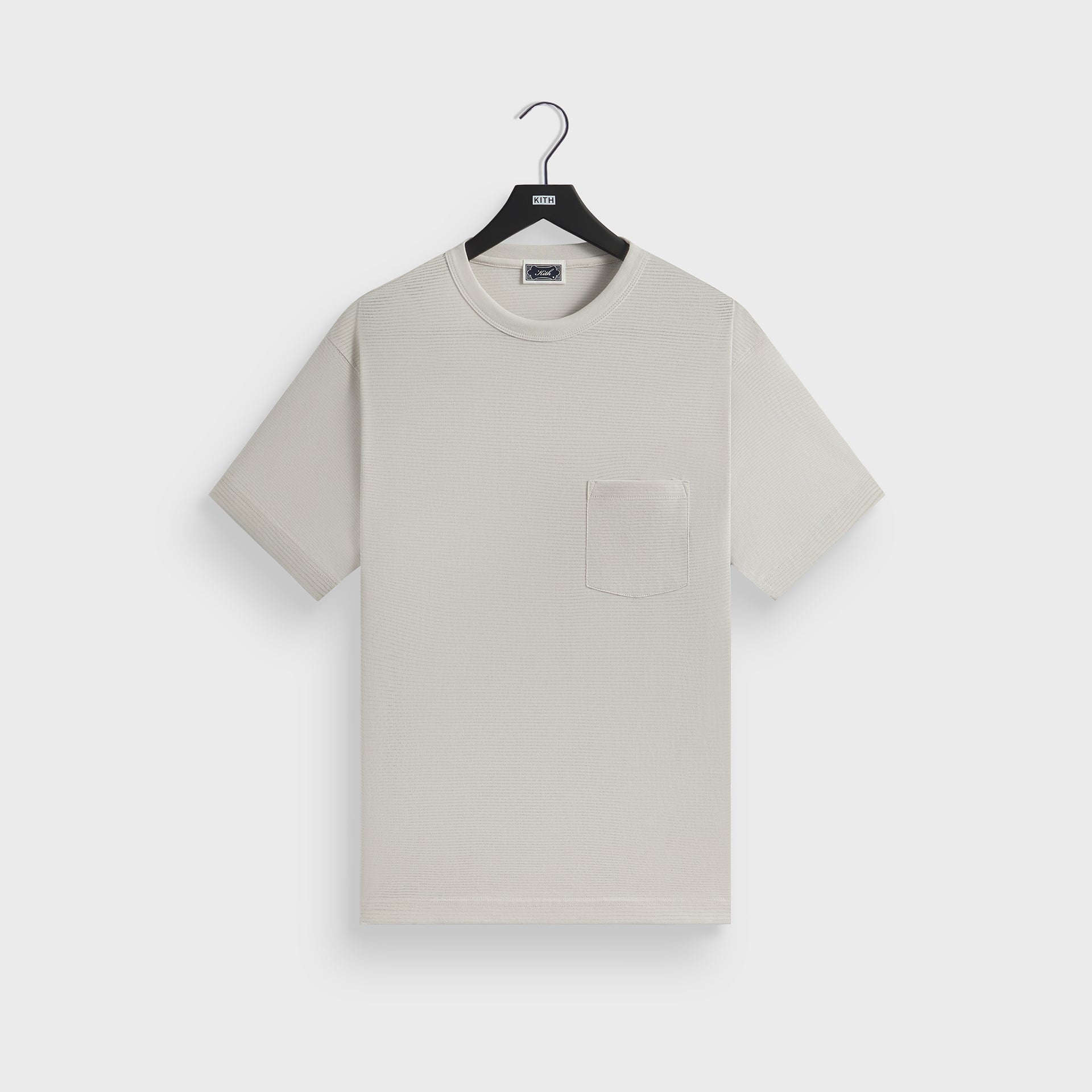 Kith Pointelle Mesh Leonard Pocket Tee - Concrete