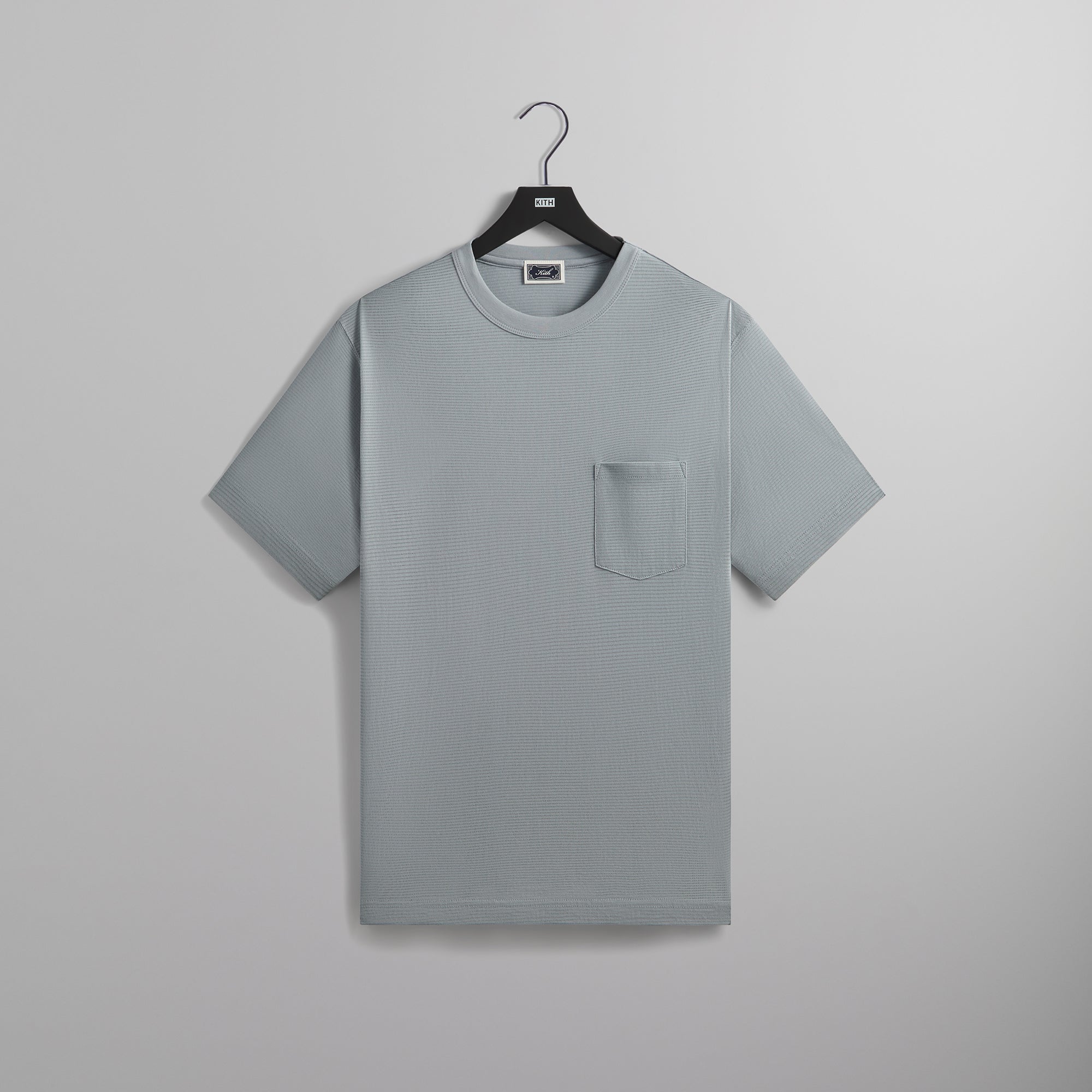 Kith Pointelle Mesh Leonard Pocket Tee - Light Indigo