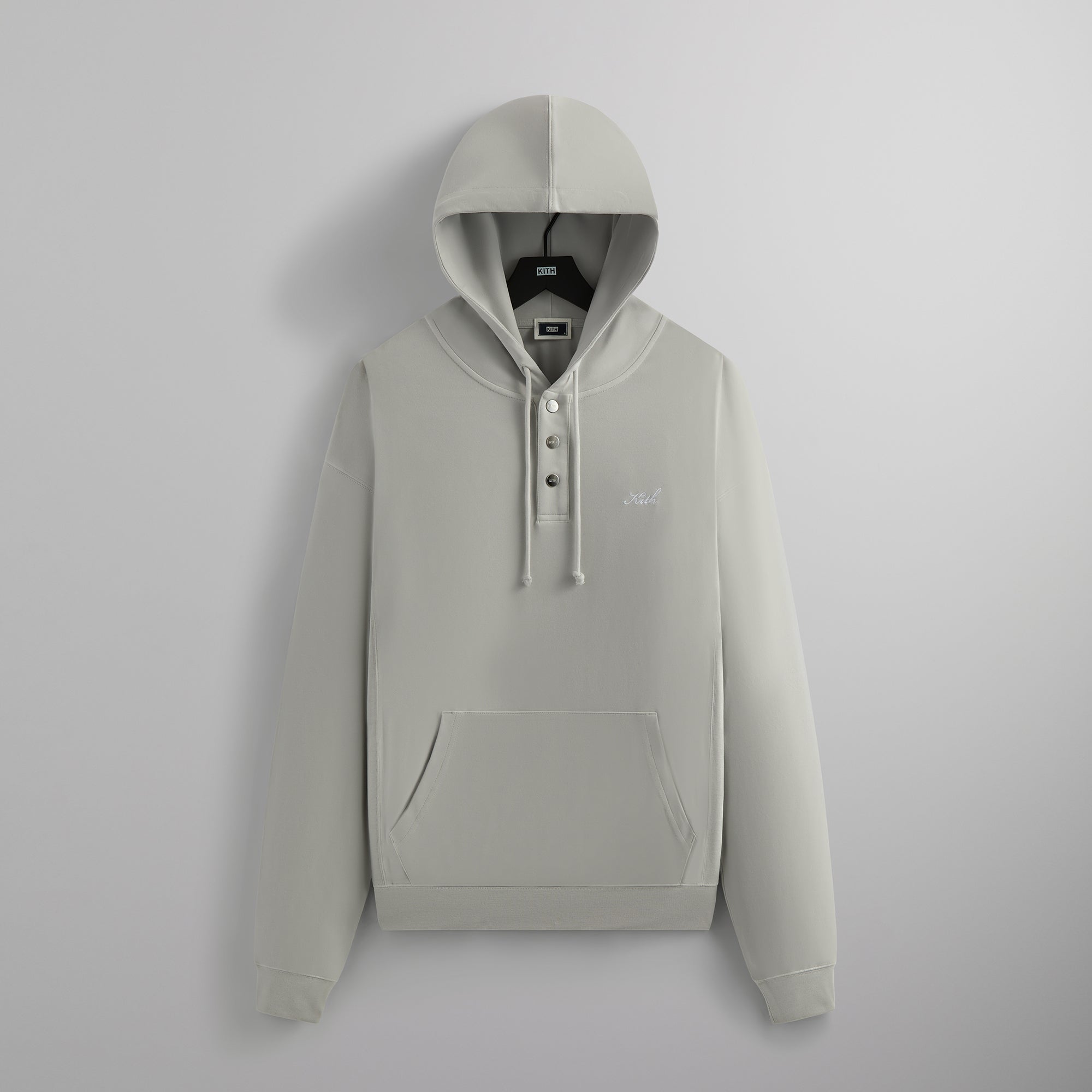 Kith Crystal Wash Interlock Williams IV Hoodie - Concrete