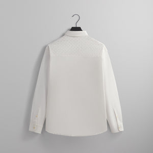 UrlfreezeShops Lattice Floral Long Sleeve Apollo Shirt - Silk