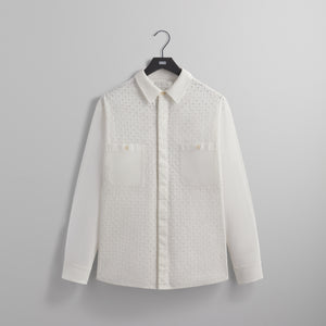 UrlfreezeShops Lattice Floral Long Sleeve Apollo Shirt - Silk
