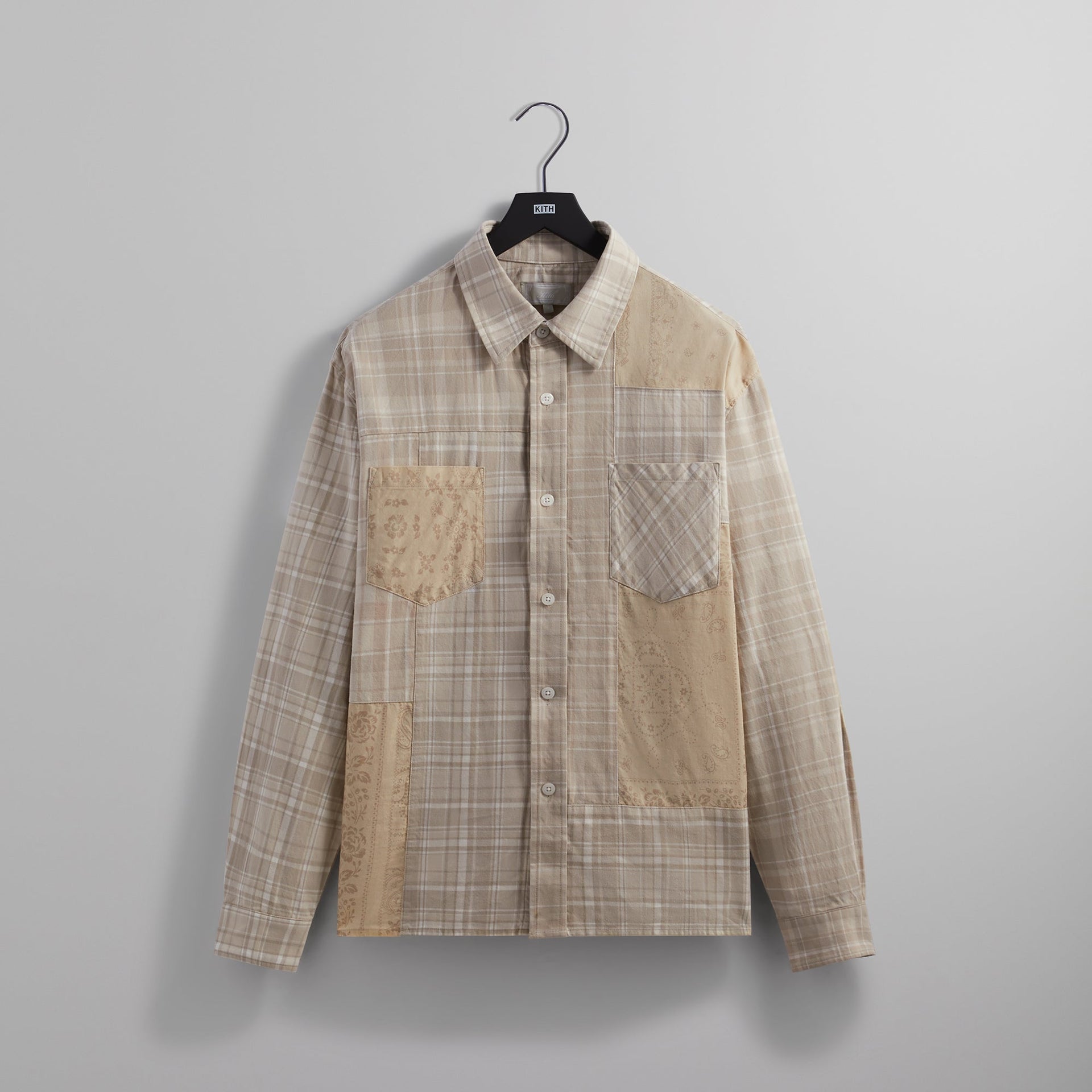 Kith Patchwork Jaydin Buttondown Shirt - Sediment PH