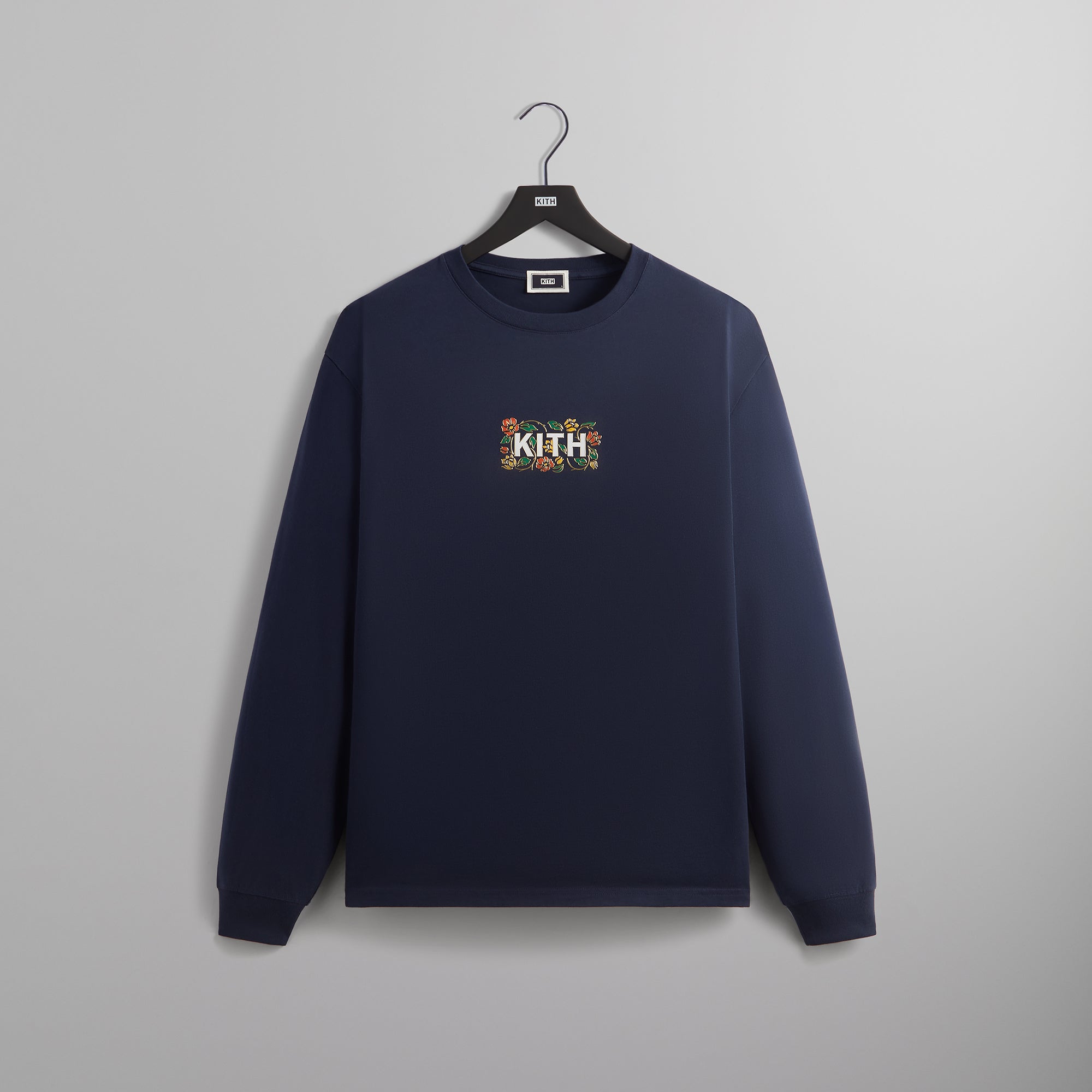 KITH FLORAL BOX LOGO Long Sleeves TEE - Nocturnal – Kith