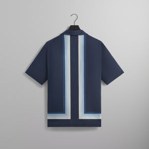 Kith Border Stripe Thompson Camp Collar Shirt - Nocturnal