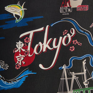 UrlfreezeShops Tokyo Thompson Camp Collar Shirt - Black