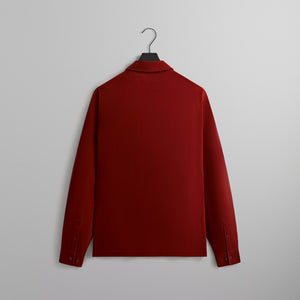 Kith Sueded Sateen Boxy Collared Overshirt - Almandine