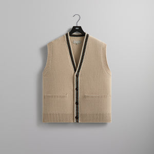 Kith Button Front Reuben Sweater Vest - Sandrift