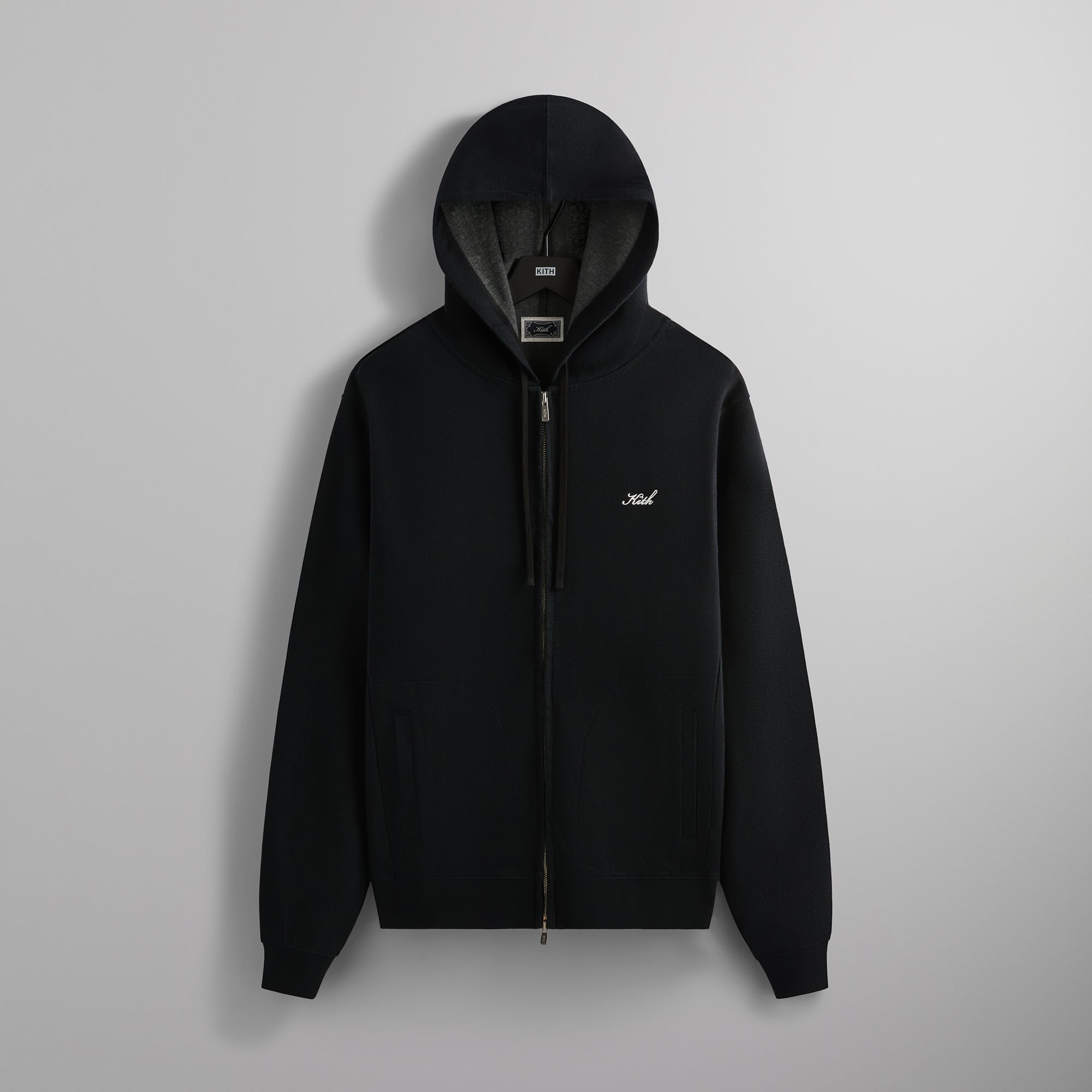 Kith Double Face Williams V Full Zip Hoodie Black